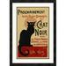 Global Gallery 'Chat Noir/Prochainement' by Theophile Steinlen Framed Vintage Advertisement Canvas in Black/Red | 42 H x 28.42 W in | Wayfair