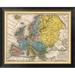 Global Gallery Map of Europe, 1839 by Samuel Augustus Mitchell Framed Graphic Art Plastic in Blue/Yellow | 27 H x 34 W x 1.5 D in | Wayfair