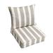 Joss & Main Gia Indoor/Outdoor Seat/Back Cushion Polyester in Gray/Brown | 5 H x 22.5 W x 22.5 D in | Wayfair 9999162E65F44953A31D32610997A135