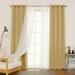House of Hampton® Granados Traditional Solid Sheer Thermal Grommet Curtain Panels Polyester in White/Brown | 52 H in | Wayfair WRLO6228 40724794