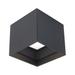 Kube 4.5"H x 5"W 1-Light Outdoor Flush Mount in Black