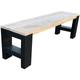 Banc Seattle - noir - 120 cm - Brun - Wood4you