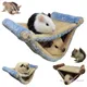 Hamac en peluche pour Hamster abri de grotte suspendu maison chaude d'hiver petits animaux