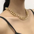 Grand Collier Torsadé en Or et Argent pour Femme Ras du Cou avec Serrure Optique Épaisse Bijoux de