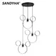 SANDYHA-Lampe LED Suspendue au Design Moderne Luminaire Décoratif d'Nik Idéal pour un Salon une