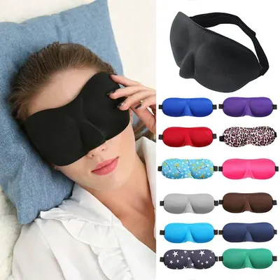 Masque de sommeil 3D léger pour hommes et femmes masque pour les yeux pour la sieste bandeau doux