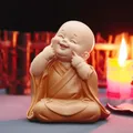 AdTosBaby-Mini Statue de Moine de Bouddha Mignon Figurine de Petit Moine Décoration Créative