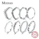 Modian argent or Rose anneaux brillants pour femmes mode 100% argent Sterling 925 anneau de doigt