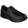 Berufsschuh SKECHERS "FLEX ADVANTAGE SR" Gr. 41, schwarz, 41, Leder, Schuhe, Slipper für Gastronomie, Pflege, Krankenhaus mit Stretcheinsatz