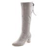 Schlupfstiefel LASCANA, Damen, Gr. 36, grau, Obermaterial: 100% Textilmaterial. Futter: 100% Textilmaterial. Decksohle: 100% Lederimitat. Laufsohle: 100% Synthetik, unifarben, modisch, Schuhe, Schlupfboots, Slouchy Boots, Slip-On, Stretch & Blockabsatz