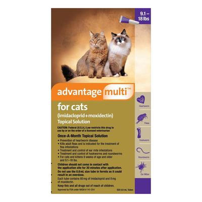 Advantage Multi for Cats Over 10lbs (Purple) 6 Dos...