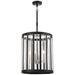 Minka-Lavery Majestic Splendor 4-Light Sand Coal - Polished Nickel Pendant