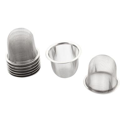 Restaurant Stainless Steel Round Mesh Filter Tea Strainer Silver Tone 8pcs - Silver Tone