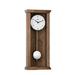 22.5" Brown and White Rectangular Pendulum Wall Clock