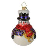 Jolly All- A-Round Snowman Glass Christmas Ornament 1019774