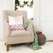 Rizzy Home Gold/Pink Mistletoe Throw Pillow