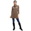 Plus Size Women's Cowl Neck Tunic by ellos in Heather Brown (Size 26/28)