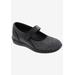 Women's Magnolia Mary Jane Flat by Drew in Black Lurex Stretch (Size 11 1/2 N)