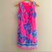 Lilly Pulitzer Dresses | Lilly Pulitzer Hot Pink Blue Floral Dress 0 | Color: Blue/Pink | Size: 0