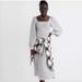 Madewell Dresses | Lucie Long Sleeve Smocked Midi Dress In Wool Gauze Medium | Color: Tan | Size: M