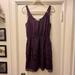 Madewell Dresses | Madewell Eliot Silk Dress Sz 4 | Color: Black/Purple | Size: 4