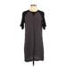 Madewell Casual Dress - Shift: Gray Solid Dresses - Women's Size X-Small