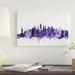 East Urban Home 'New York City Skyline I' by Michael Tompsett Graphic Art Print on Wrapped Canvas Canvas, in Black/Indigo/Pink | Wayfair