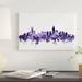 East Urban Home 'Charlotte, North Carolina Skyline' by Michael Tompsett Graphic Art Print on Wrapped Canvas Canvas, in Black/Blue/Pink | Wayfair