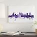 East Urban Home 'Fort Worth, Texas Skyline' by Michael Tompsett Graphic Art Print on Wrapped Canvas Canvas, in Black/Blue/Pink | Wayfair