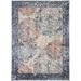 Blue/Gray 0.32 in Area Rug - Bungalow Rose Lillie-Ella Oriental Machine Woven Blue/Rust/Gray Area Rug Polyester/Polypropylene | 0.32 D in | Wayfair