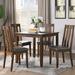 Red Barrel Studio® 5-Piece Dining Table Set Wood/Upholstered in Brown | 30 H x 36 W x 36 D in | Wayfair 81D08E099CDA42A3AB39A661FB1F1AEC