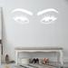 Everly Quinn Eyes Wall Decal Metal in White | 14 H x 40 W in | Wayfair 66F6CC540D9E4514A4A8348CB15932E4