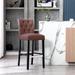 Carter 29" Button Tufted Bar Stool Black Finish