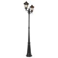 Lampadaire extérieur en aluminium noir