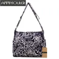 Annmouler-Sac à rabat vintage en tissu de coton pour femmes sacoche style bohème avec imprimé