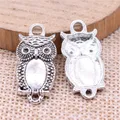 WYSIWYG 10 pièces hibou connecteur breloques pendentif bijoux à bricoler soi-même résultats Antique