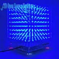 Kit de bricolage carré de lumière LED 3D blanc rayon bleu cube LED suite électronique