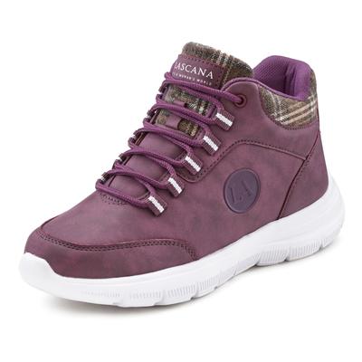 Sneaker LASCANA, Damen, Gr. 38, lila (violett), Obermaterial: 100% Lederimitat. Futter: 100% Textilmaterial. Decksohle: 100% Textilmaterial. Laufsohle: 100% Synthetik, unifarben, casual, Schuhe Sneaker, mit leichter Sohle,... Image