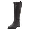 Weitschaftstiefel SHEEGO "Große Größen", Damen, Gr. 41, XL-Schaft, schwarz, Obermaterial: 100% Leder, klassisch, Schuhe, in Schaftweite XXL mit Zierband um der Fußfessel