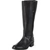Weitschaftstiefel SHEEGO "Große Größen", Damen, Gr. 43, XL-Schaft, schwarz, Obermaterial: 100% Leder, klassisch, Schuhe, mit Zierschnalle und Stretcheinsatz