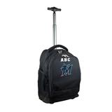 MOJO Black Miami Marlins 19'' Personalized Premium Wheeled Backpack