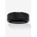 Men's Big & Tall Men's Black Tungsten Matte Finish Ring (8Mm) by PalmBeach Jewelry in Black (Size 8)