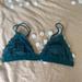 Urban Outfitters Intimates & Sleepwear | Closet Closing - Free With Purchase Green Lace Bralette | Color: Blue/Green | Size: M