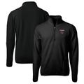 Men's Cutter & Buck Black Louisville Cardinals Big Tall Cascade Eco Sherpa Fleece Quarter-Zip Jacket