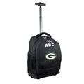 MOJO Black Green Bay Packers 19'' Personalized Premium Wheeled Backpack