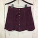 American Eagle Outfitters Skirts | American Eagle Outfitters Suede Mini Skirt Burgundy Scallop Hem | Color: Tan | Size: 4