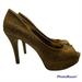 Nine West Shoes | Nine West Gold Glitter Open Toe Stiletto Heels Costume Fancy Womens Size 6.5m | Color: Gold | Size: 6.5