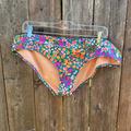 J. Crew Swim | J.Crew Womens Floral Surf Hipster Bikini Bottom Jade/Pink Multi Color Size Xxl | Color: Green/Pink | Size: Xxl