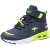 Sneaker KANGAROOS "KX-Hydro", Gr. 33, blau (navy, lime), Synthetik, Textil, sportlich, Schuhe, Sneakerboot, Winterschuh, wasserdicht