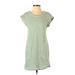 Max Studio Casual Dress - Shift: Green Print Dresses - Women's Size X-Small